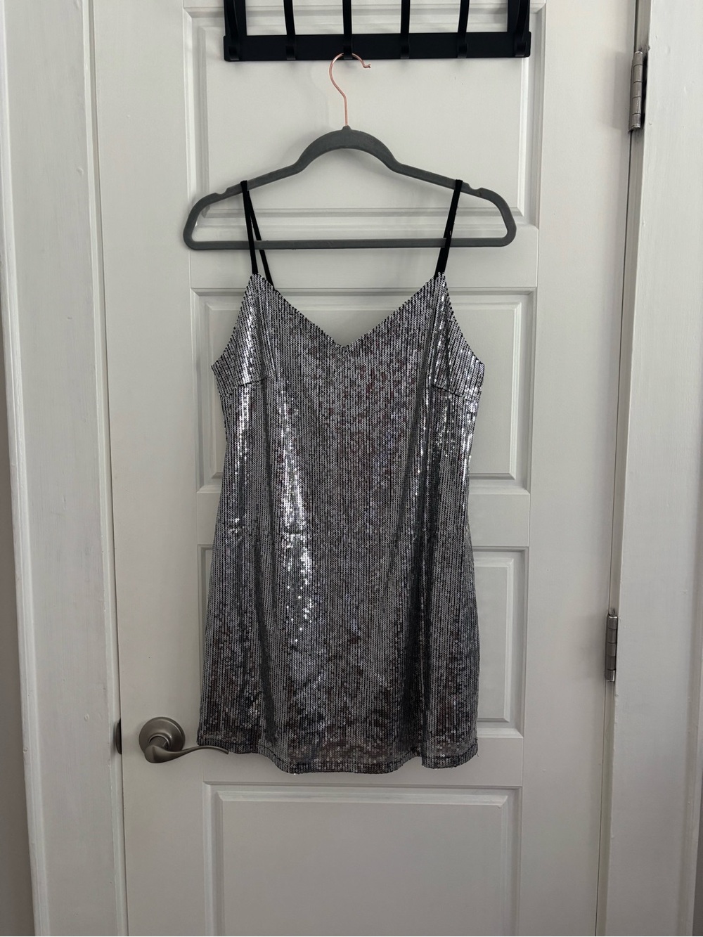 wild fable Silver Sequin Mini Slip Dress